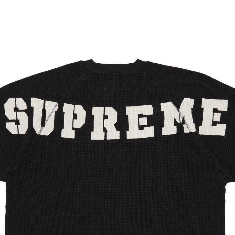 Supreme Stencil Thermal Short-Sleeve Top 'Black'