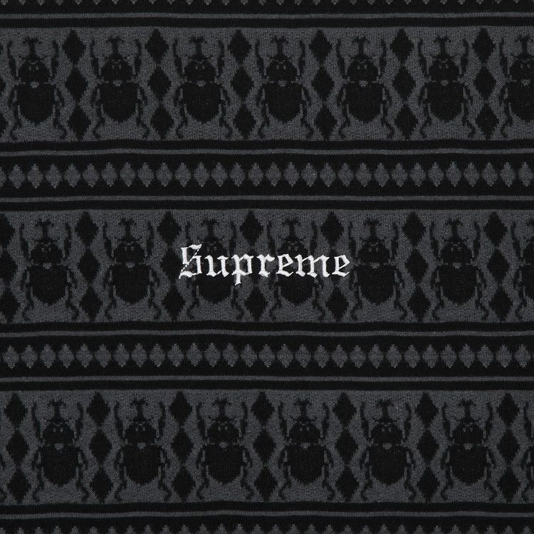 Supreme Jacquard Scarab Short-Sleeve Top 'Black'