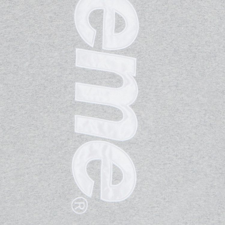 Supreme Satin Appliqué Hooded Sweatshirt 'Heather Grey'