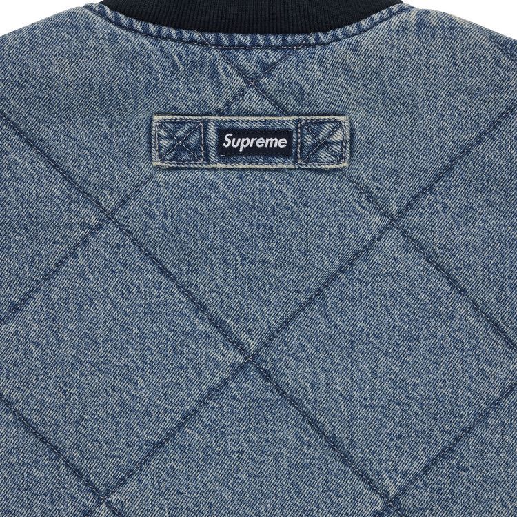 Supreme Zip-Off Sleeve Quilted Bomber Jacket 'Denim'