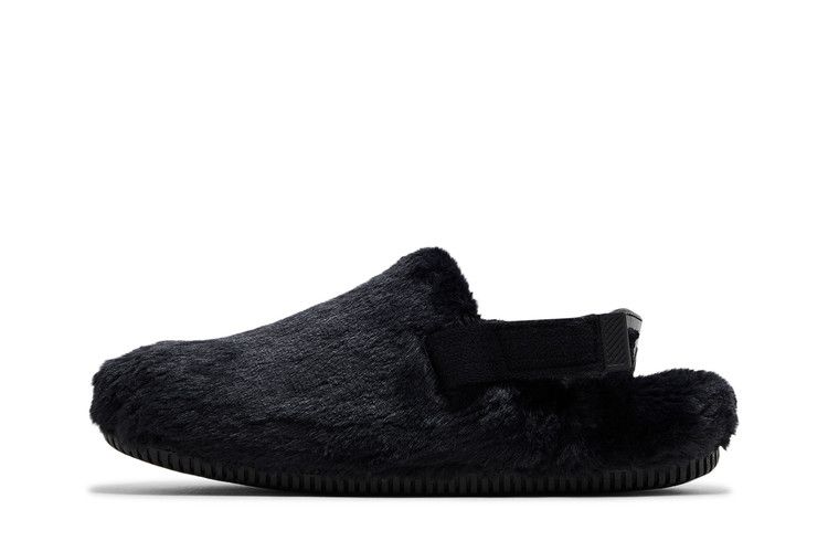 Nike Wmns Calm Mule SE 'Triple Black Fur'