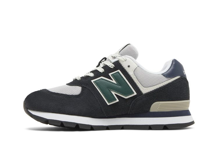 New Balance 574 Big Kid 'Black Nightwatch Green'