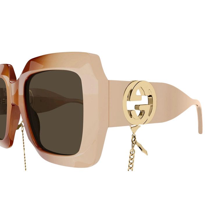 Gucci Square Sunglasses 'Havana/Ivory/Brown'