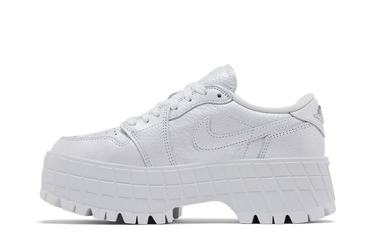 Wmns Air Jordan 1 Low Brooklyn 'White Metallic Silver'