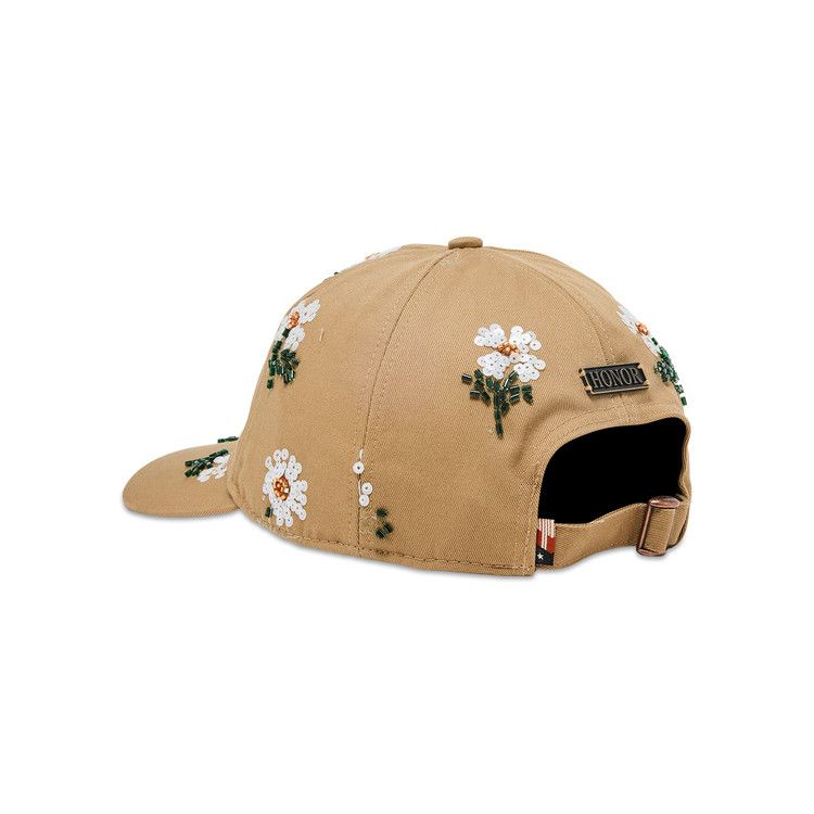 Honor The Gift Flowers Beaded 6 Panel Cap 'Taupe'