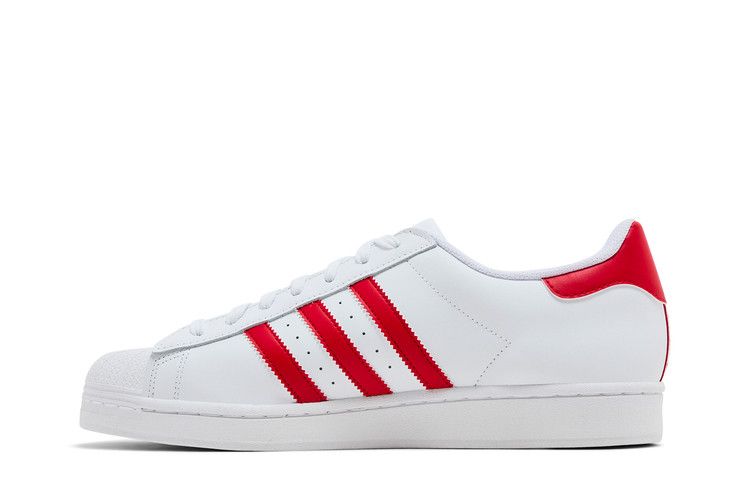 adidas Superstar 'Footwear White Scarlet'