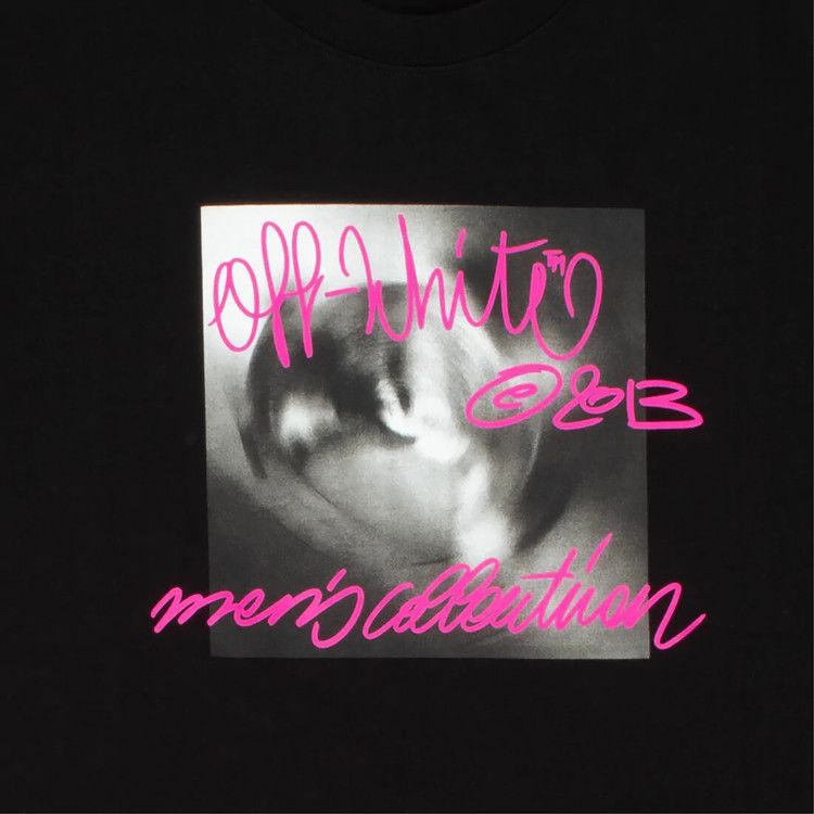 Off-White Tornado Type Slim Short-Sleeve Tee 'Black/Fuchsia'