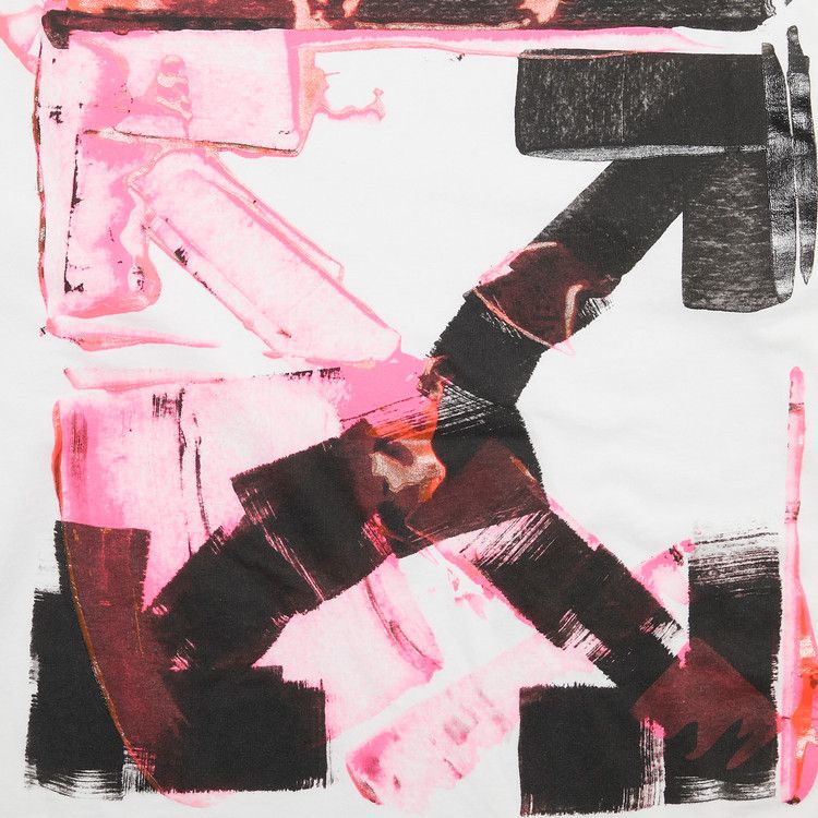Off-White Acrylic Arrow Long-Sleeve Tee 'White/Fuchsia'