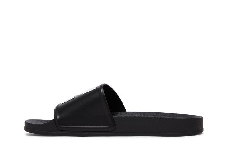 Off-White Logo Print Slide 'Black White'