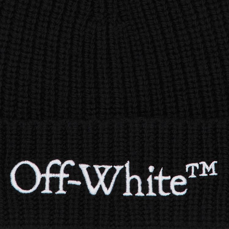 Off-White Bookish Classic Knit Beanie 'Black/White'