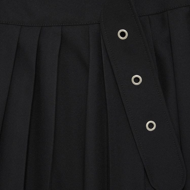 Off-White Tech Drill Belt Pleated Skirt 'Black'