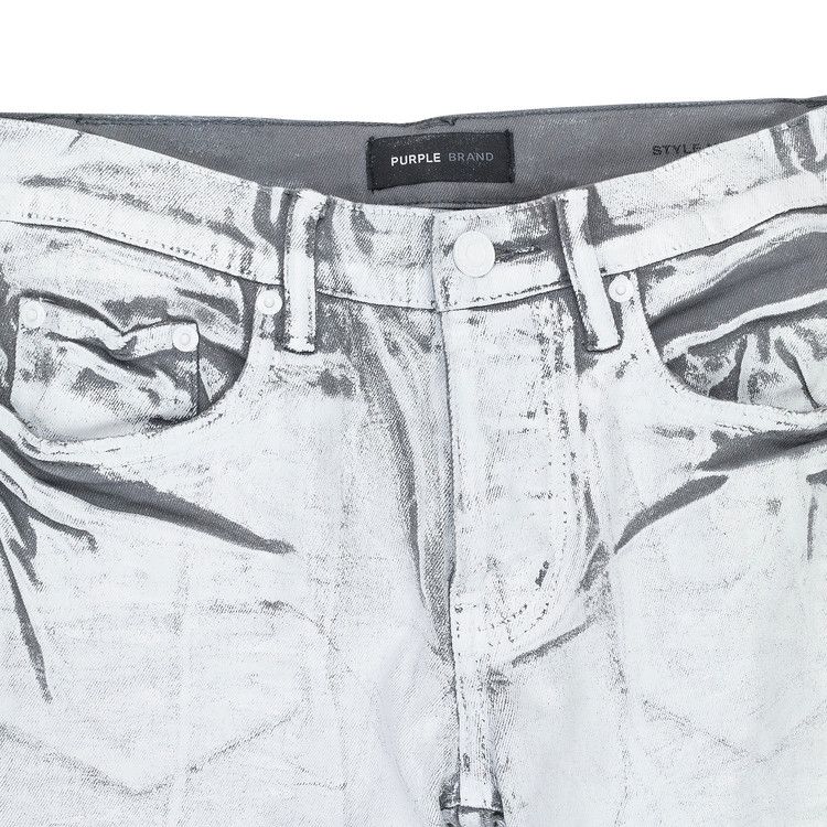 PURPLE BRAND Overdye Foil Skinny Jeans 'Grey'
