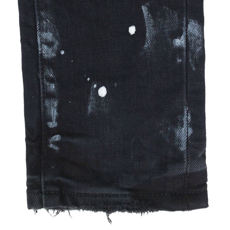 PURPLE BRAND Resin Knee Slit Skinny Jeans 'Black'