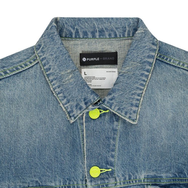 PURPLE BRAND Vintage Washed Denim Jacket 'Indigo'