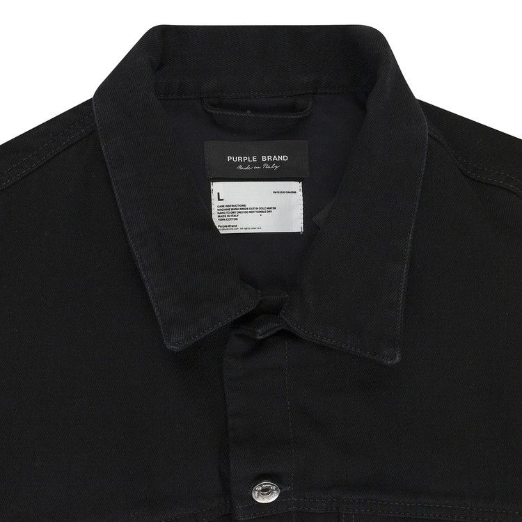 PURPLE BRAND Rinse Wash Denim Jacket 'Black'
