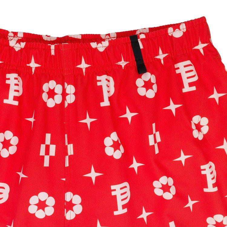 PURPLE BRAND Printed All Round Monogram Shorts 'Red'
