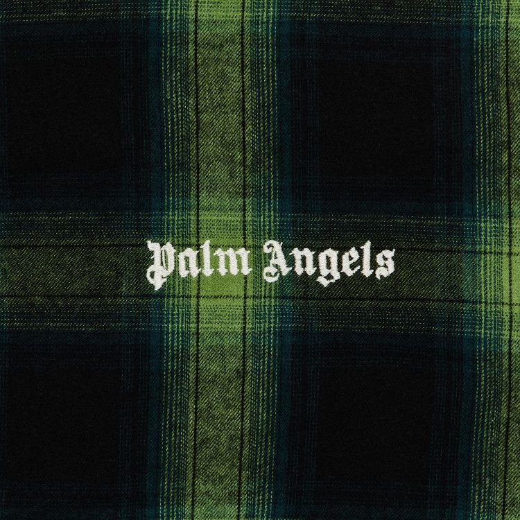 Palm Angels Classic Logo Check Bomber Jacket 'Green/Off White'