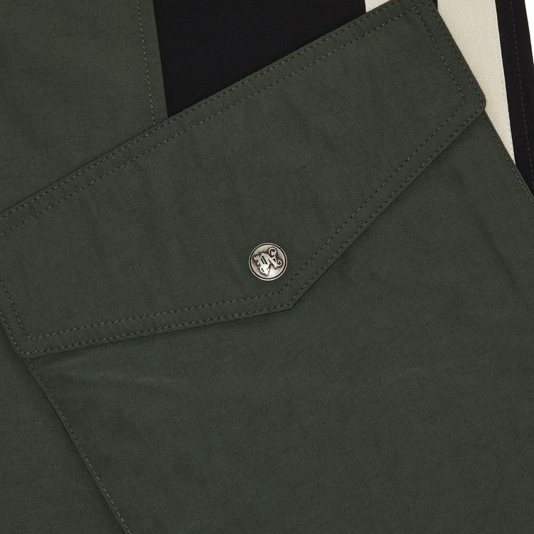 Palm Angels Colorblock Cargo Pants 'Forest Green/Black'