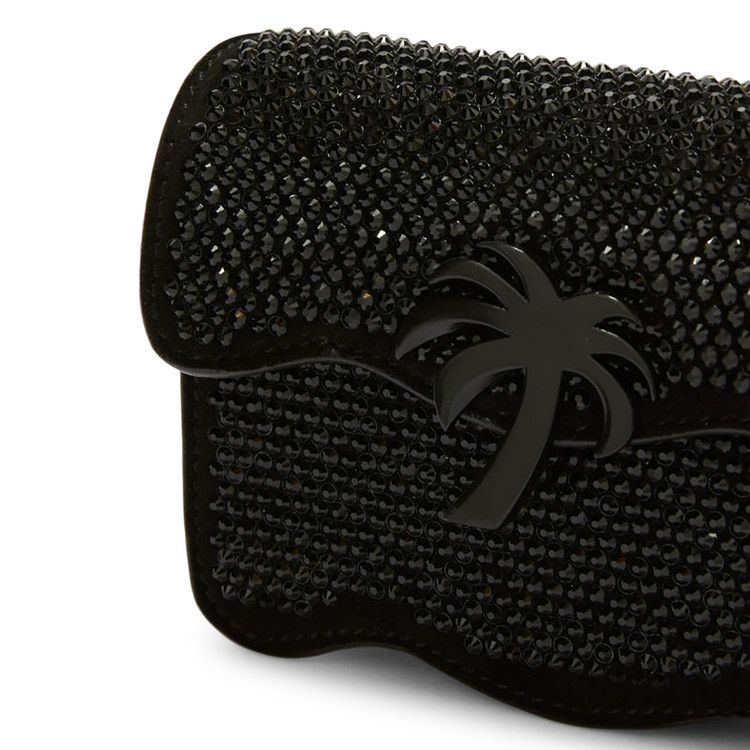 Palm Angels Rhinestone Palm Beach Bag 'Black/Silver'