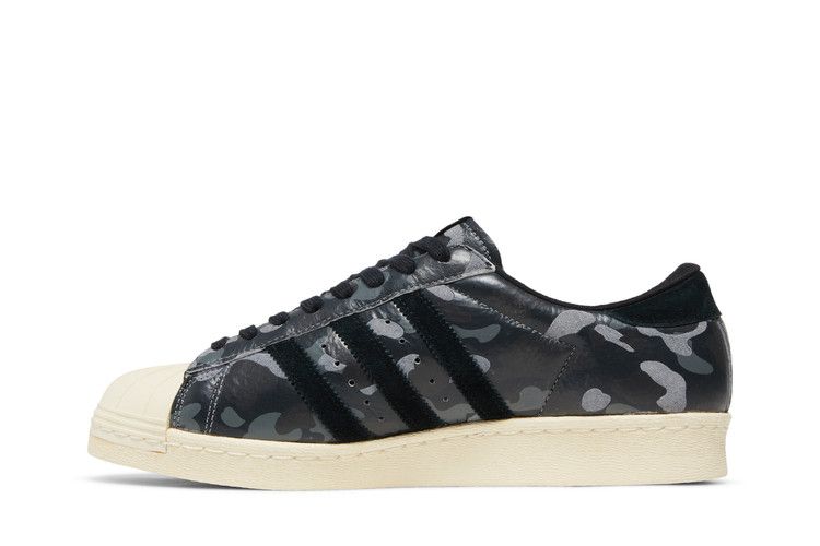 A Bathing Ape x Undeafeated x adidas Superstar 80s 'Black Camo'