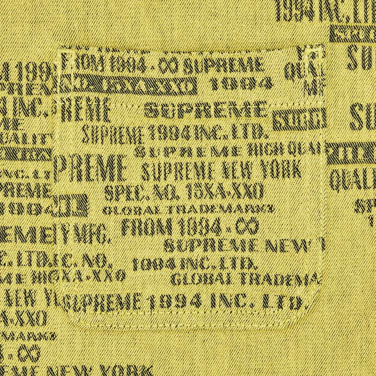 Supreme Trademark Jacquard Denim Shirt 'Washed Yellow'
