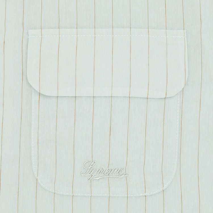 Supreme Pinstripe Linen Shirt 'Light Blue'