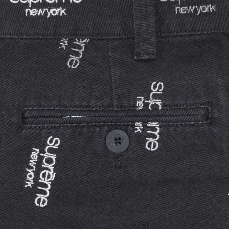 Supreme Classic Logo Chino Short 'Black'