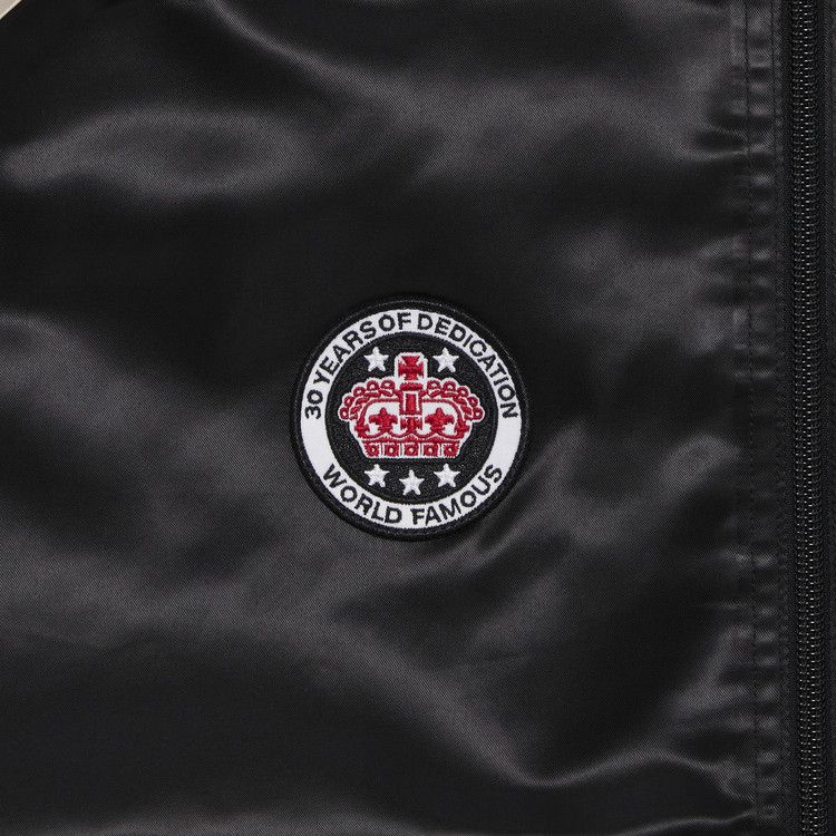 Supreme Satin Hooded Track Jacket 'Black'