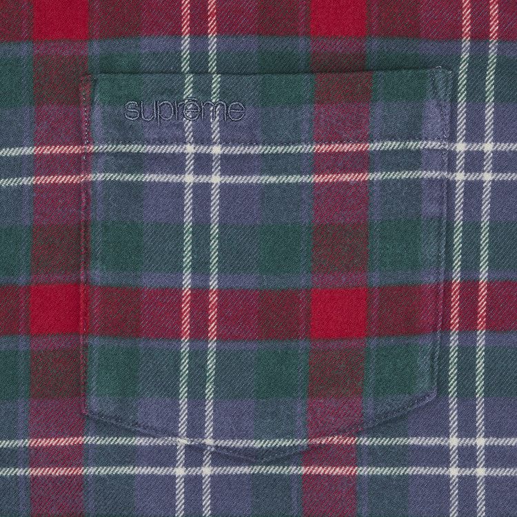 Supreme Plaid Flannel Shirt 'Slate'