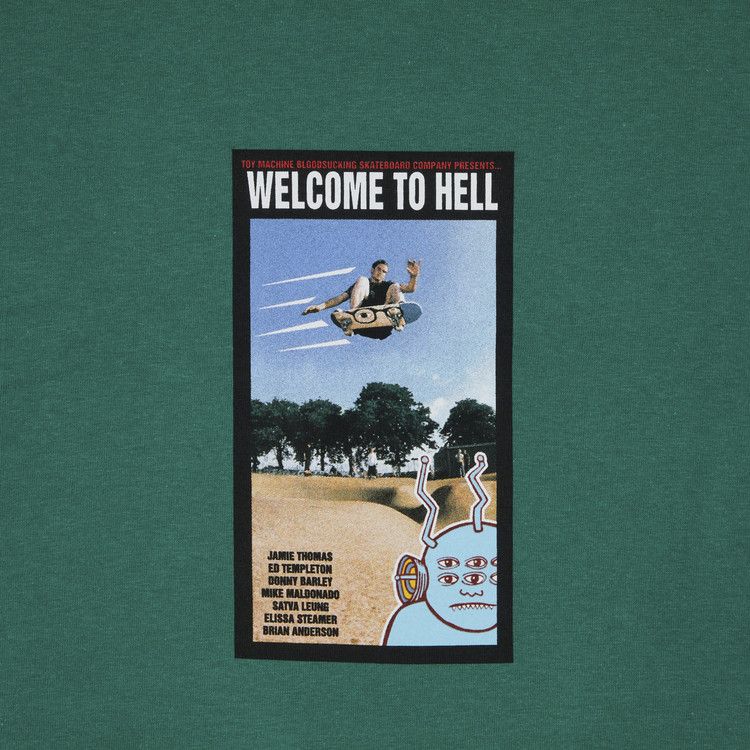 Supreme x Toy Machine Welcome To Hell Tee 'Light Pine'