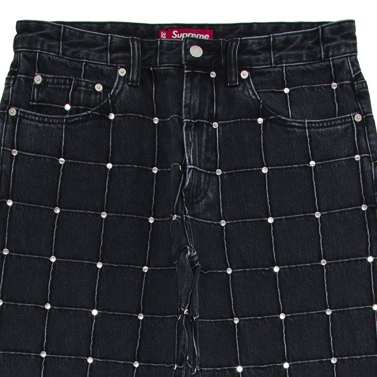 Supreme Studded Seam Loose Fit Jean 'Black'