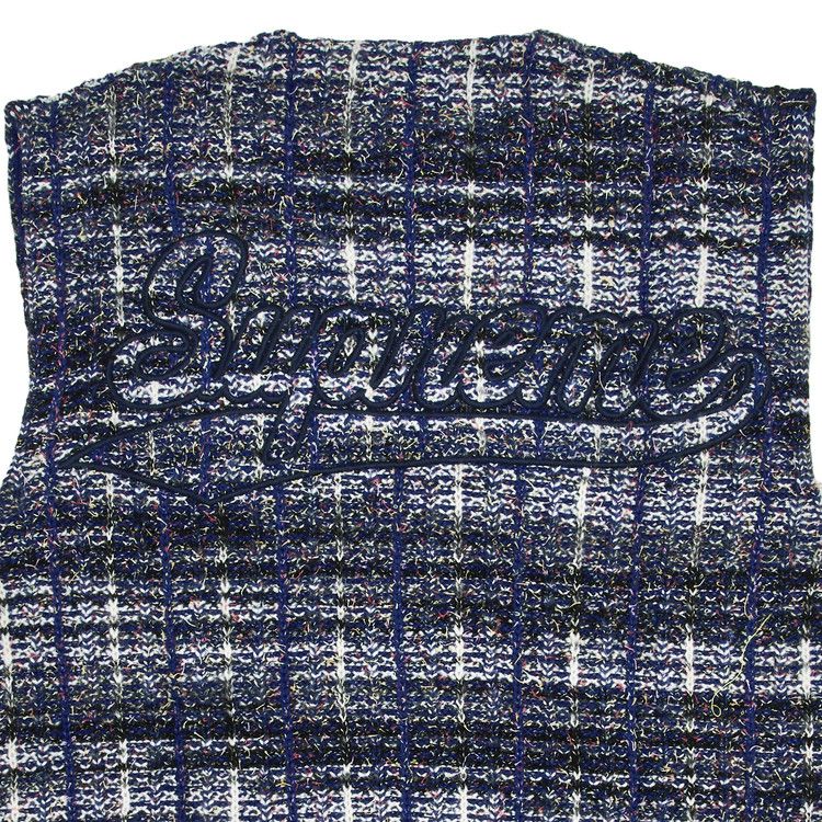 Supreme Speckled Zip Up Sweater Vest 'Blue'