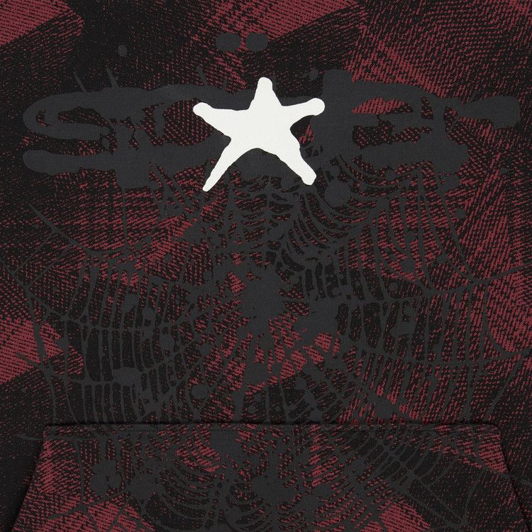 Sp5der Plaid Splatt Hoodie 'Black'