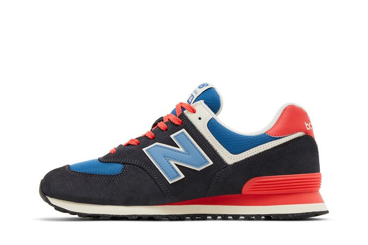New Balance 574 'Phantom Blue Blast Red'