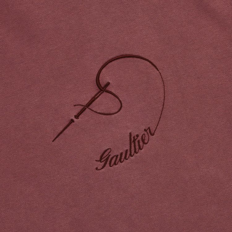 Jean Paul Gaultier Fleece Sweatshirt Embroidered Needles Jean Paul Gaultier 'Burgundy'