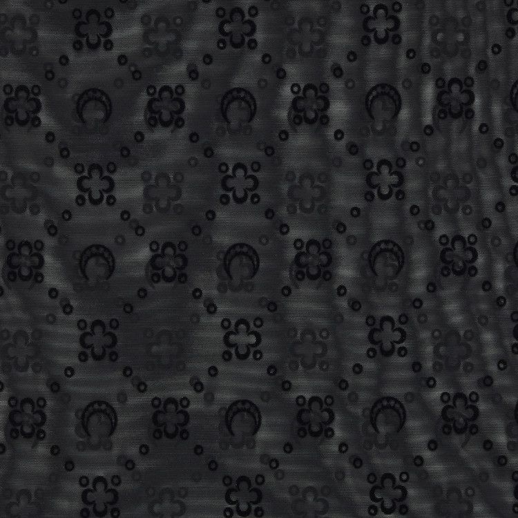 Marine Serre Moonogram Mesh Flock Tube Dress 'Black'