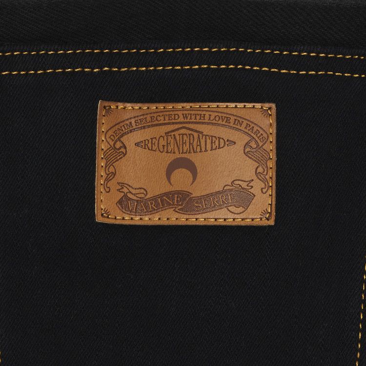 Marine Serre Regenerated Denim Bustier 'Blue'