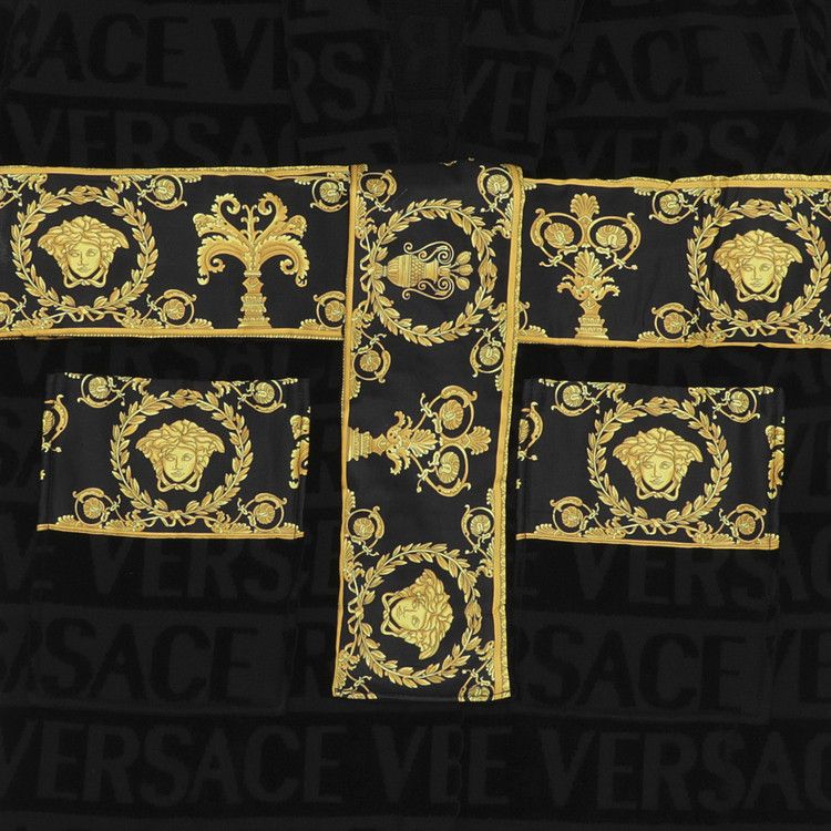 Versace I Heart Baroque Bath Robe 'Black'