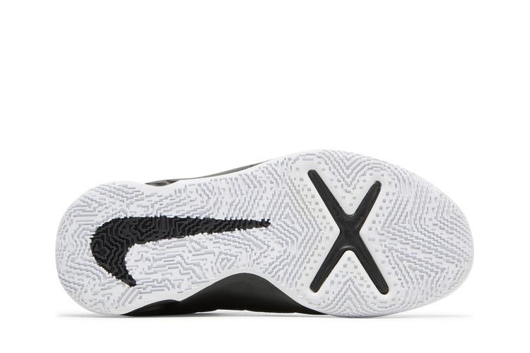 Nike Team Hustle D10 FlyEase GS 'Black Metallic Silver'