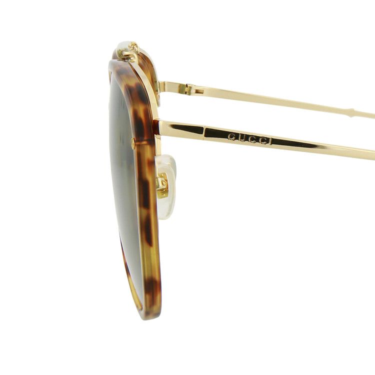 Gucci Aviator Sunglasses 'Havana/Gold/Green'