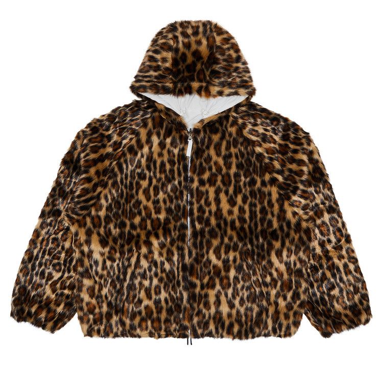 Supreme Faux Fur Reversible Hooded Track Jacket 'White'