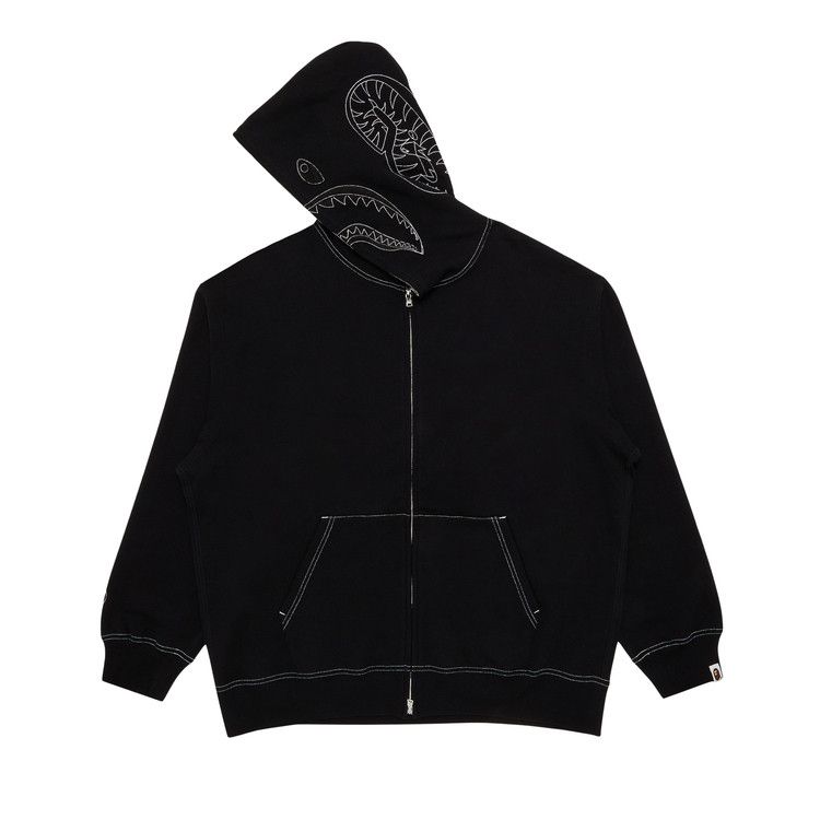 GOAT Exclusive BAPE Contrast Stitching Relaxed Fit Full-Zip Shark Hoodie